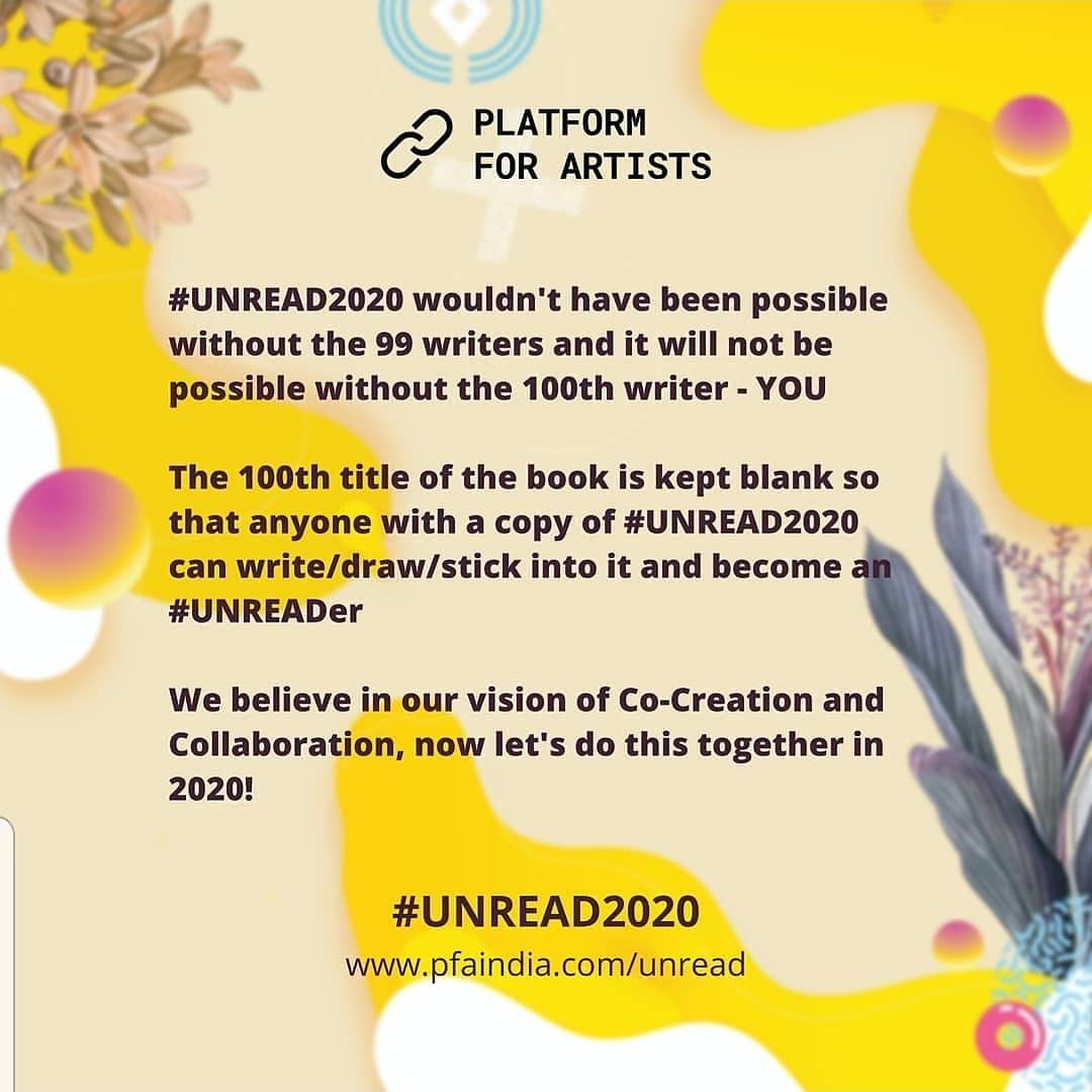 kshitija_sarda's tweet photo. #UNREAD2020 = 99 Writers + 9 Designers + YOU !
EXCITED TO BRING THE BOOK AT Under 25 Summit in Bangalore happening on 1st and 2nd February.
See you there, Bangalore! https://t.co/WCw4XVoAEi
