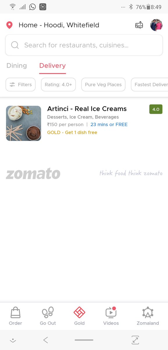 002shank's tweet image. What's the point in buying Zomato gold when there are so many restaurants available? Literally the worst food ordering app in india. @ZomatoIN @zomatocare @Zomato #worstexperience #worstapp #wasteofmoney #boycottzomato