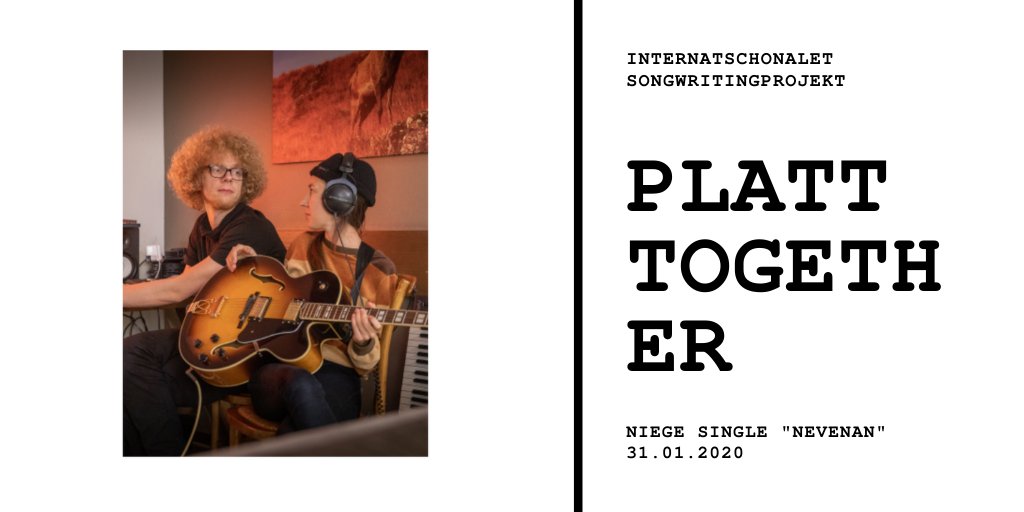 DieTuedelband's tweet photo. Platt is wat för Plietsche un de gifft dat op de ganze Welt. Dorüm schrievt wi tosamen Leder bi dat internatschonale Songwritingprojekt Platt together. Fredag kümmt de niege Single rut: NEVENAN. #plattdeutsch #songwriting #moinmoin #drenthe #plietsch @StichtingREUR @plattbeats https://t.co/zmugbepeJn