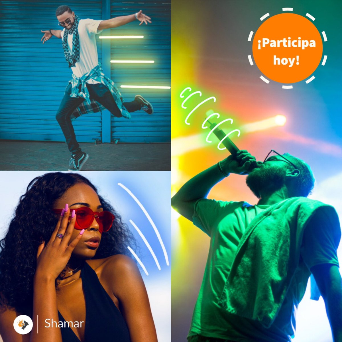 ShamarAwards's tweet photo. ¡Sé parte de la mejor comunidad de artistas! ¿Cantas, bailas o modelas? Descarga 📲 #ShamarApp y demuéstralo. (Disponible en el App Store y Google Play) https://t.co/pj8G13lqvc