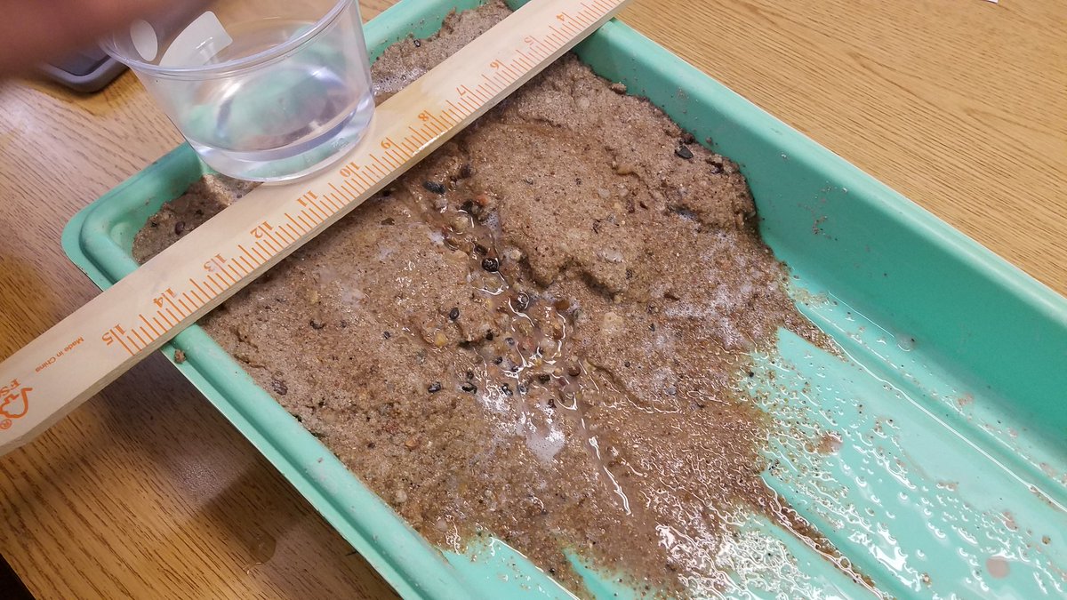 Massad_Class's tweet photo. Great time exploring stream tables. Students connected what they know about energy, forces, mass, and gravity to landform formation. @AISD_Science @Patton_Pioneers https://t.co/t7WogUlybn