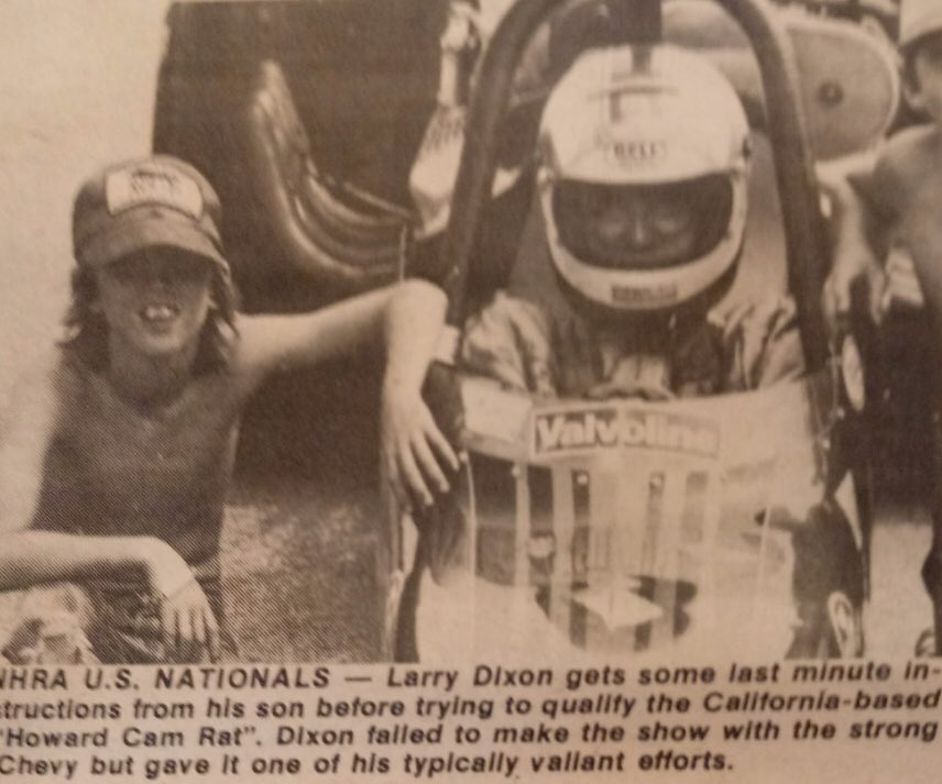 From the pages of #NationalDragster. Go 2 #instagram or #Facebook & find out what I did thats not allowed anymore. #topfuel #indy #LarryMinor #DonGarlits #TimGarrison  #MikeGarrison #ValleyFever #Chevrolet #RanceMcDaniel #Fresno #backintheday #wbw #waybackwednesday #nitro #sendit