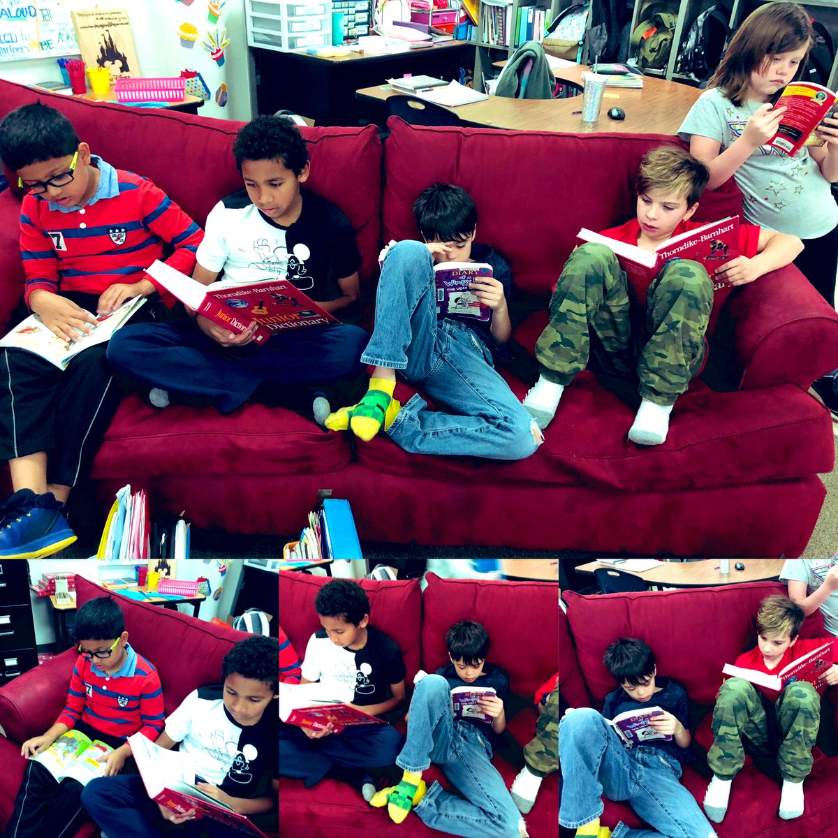 Caught reading! Some of these kiddos are reading the dictionary! Because they want to! 🤓📚📖 #LifeAtGHE #1LISD #studentagency <a href="/ibpyp/">IB PYP</a> <a href="/GrandviewPYP/">Grandview Hills</a>