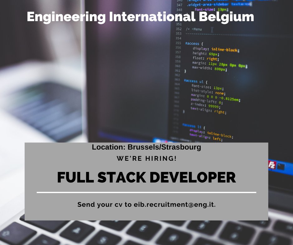 Eng_int_be's tweet photo. We are hiring Full Stack Developer
Apply on LinkedIn
https://t.co/KgFejtxgZN
Follow us on:
https://t.co/T93j6B6Qzq
https://t.co/VBTHshChwB
https://t.co/HL8yiOmO0z
#IT #javascript #itdeveloper https://t.co/Ck5EzpF8RF