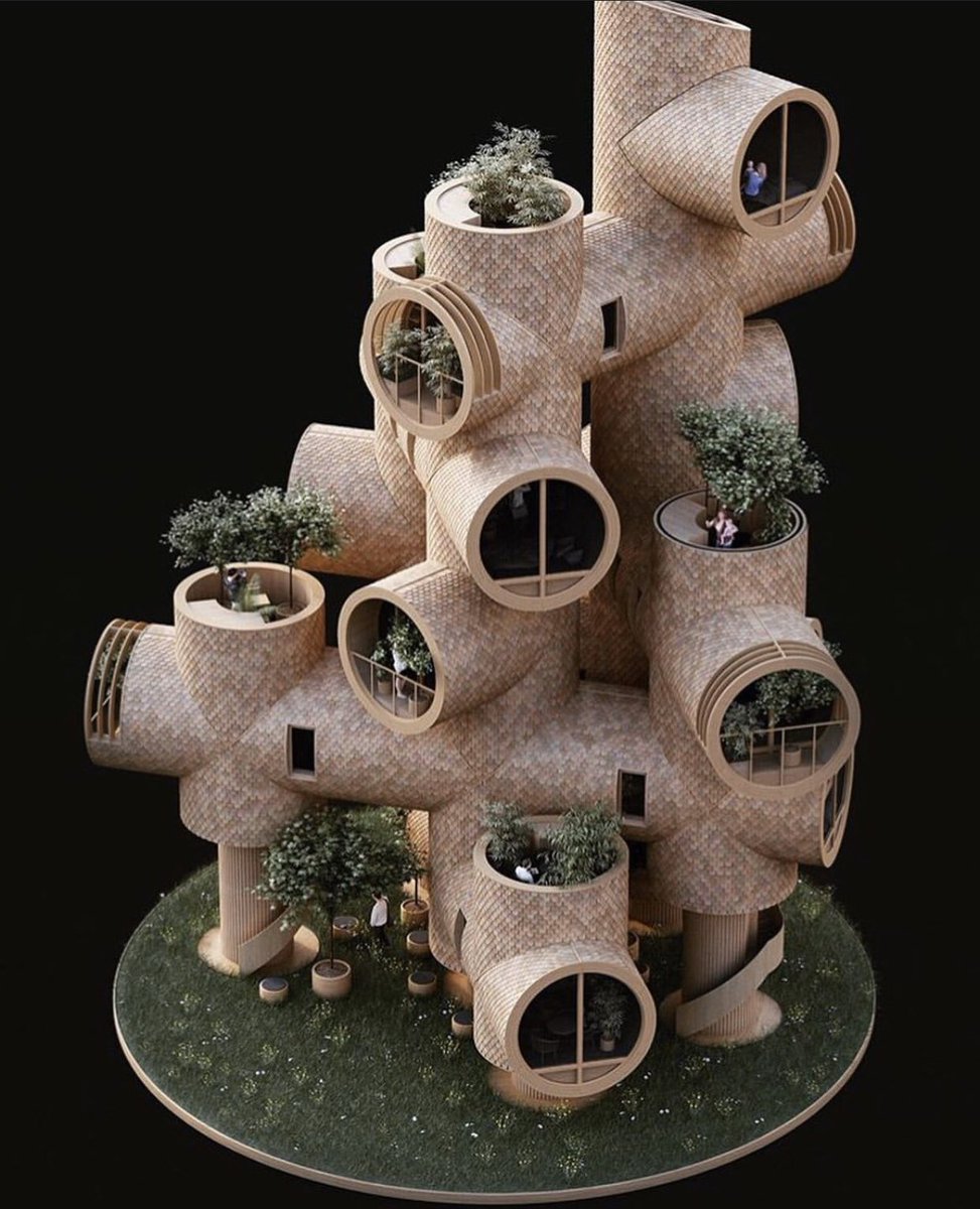 parametricarch's tweet photo. Bert, Designed By Studio Precht For Baumbau, Is Conceptual Modular Treehouse Shaped Like A Tree Trunk!
#StudioPrecht #ChrisPrecht #treehouse #house #home #conceptual #conceptdesign #wood #woodwork #digitaldesign #design #parametric #grasshopper3d #rhinoceros3d https://t.co/Tml8TENTTa