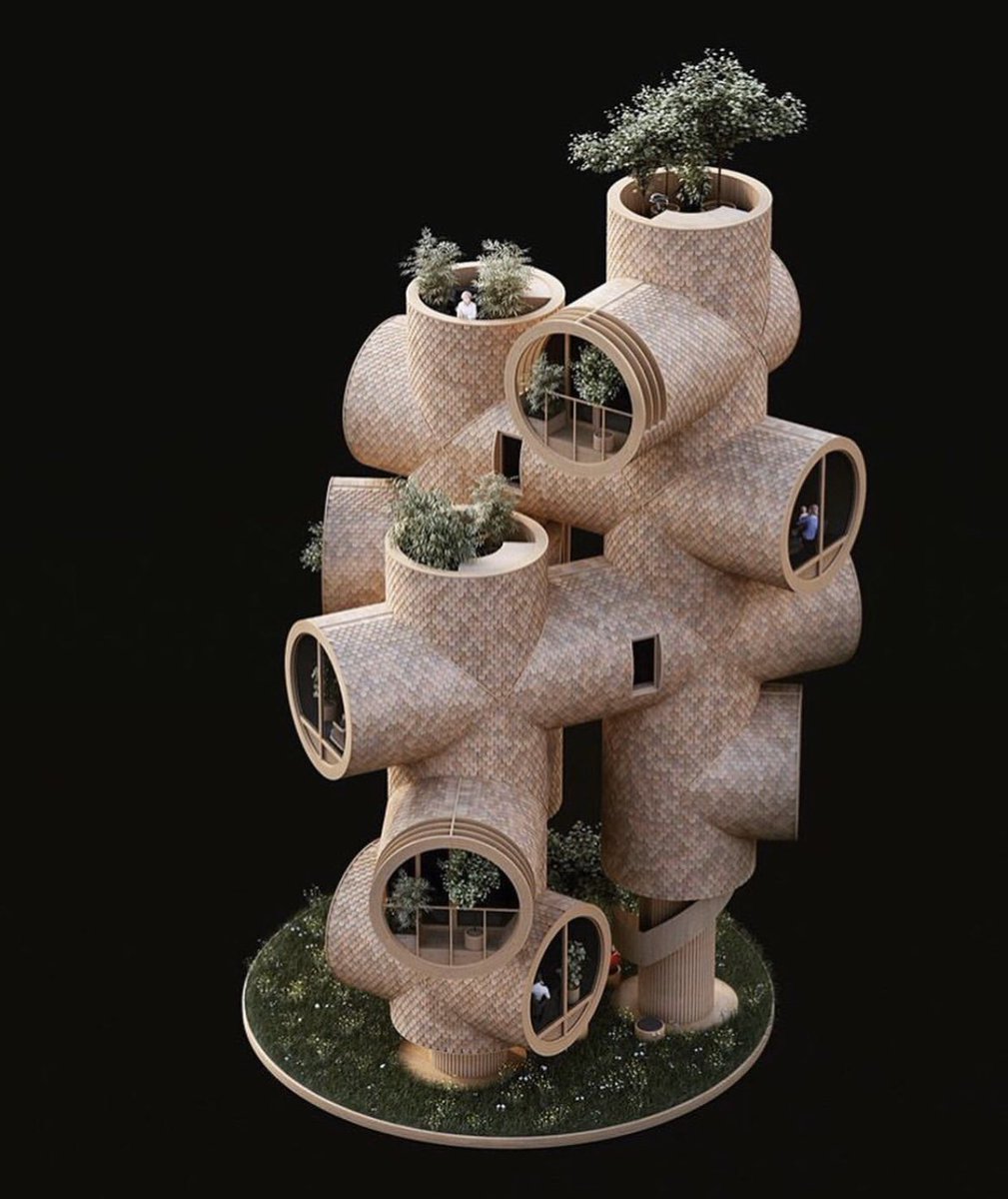 parametricarch's tweet photo. Bert, Designed By Studio Precht For Baumbau, Is Conceptual Modular Treehouse Shaped Like A Tree Trunk!
#StudioPrecht #ChrisPrecht #treehouse #house #home #conceptual #conceptdesign #wood #woodwork #digitaldesign #design #parametric #grasshopper3d #rhinoceros3d https://t.co/Tml8TENTTa