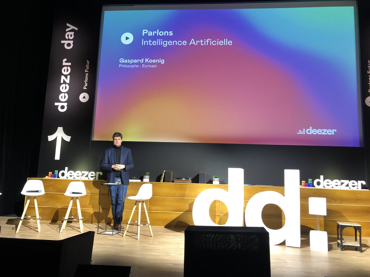 AlexisdeGemini's tweet photo. Au #DeezerDay, on parle aussi Intelligence Artificielle avec Gaspard Koenig ! https://t.co/TU9v5PFa7D
