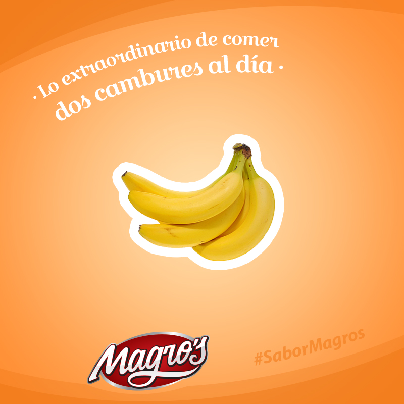 SaborMagros's tweet photo. Sabìas que dos cambures al dìa te dan energìa para tu entrenamiento fìsico, ademàs de ser efectivo para el estreñimiento por su cantidad de fibra. #SABORMAGROS #VIDASANA #VENEZUELA https://t.co/zAQfP9bNxv