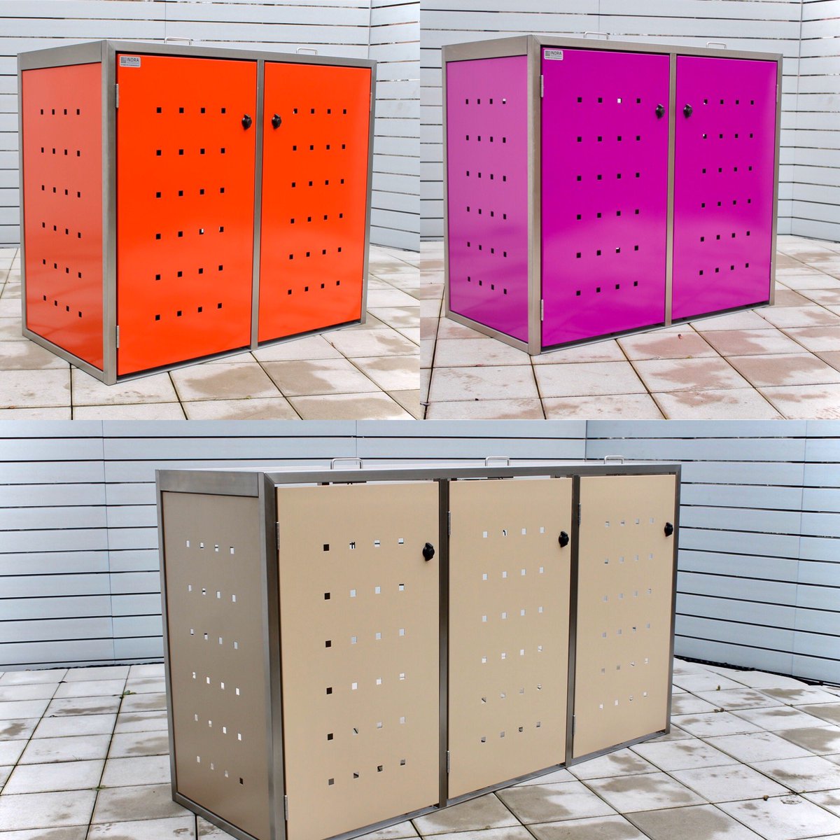 Neu in unserem Shop die Müllbox Eco-Max in 312 RAL- Farben #müllbox #Ecomax #indra #indraedelstahl #mülltonnenhaus