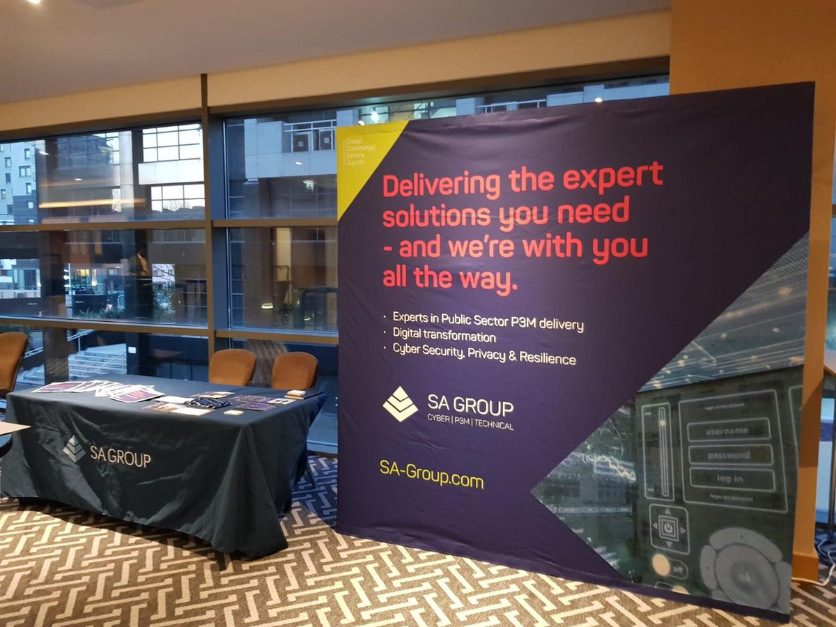 SAGroupUK's tweet photo. We've had a brilliant day exhibiting at the G-Cloud 11 Summit at the Hilton-Canary Wharf. We have enjoyed both the speakers and meeting various suppliers- very insightful day!
@GovBusiness
 #GCloud11Summit #GCloud11 #consultancy #cyber #p3m https://t.co/m4JD5DAbi7