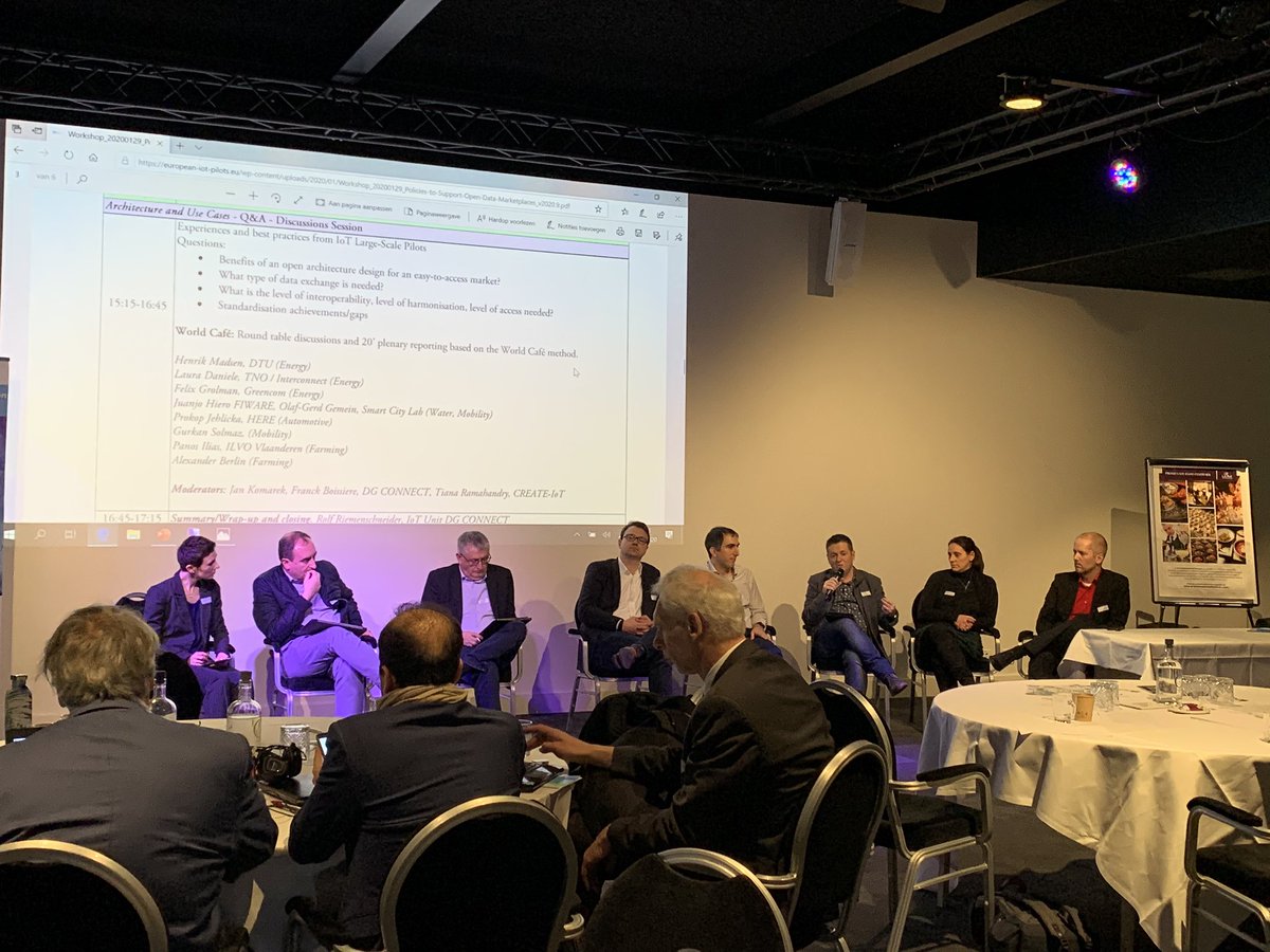 Most recently DjustConnect was launched to facilitate data exchange ilvo.vlaanderen.be/language/en-US… says #PanosIlias from <a href="/ILVOvlaanderen/">ILVO</a> - also enabling farmers to control access to their data - at #Policies to support #OpenData #Marketplaces workshop in Den Haag <a href="/CreateIoT_eu/">CREATE-IoT</a> <a href="/AIOTI_EU/">AIOTI</a>