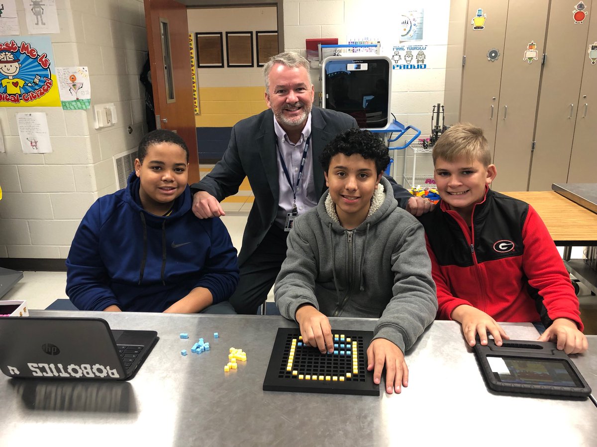 Dr. Jeff Bearden (@drjeffbearden) on Twitter photo The creative juices were flowing <a href="/WhitlowES/">Whitlow Elementary</a> <a href="/FCSchoolsGA/">Forsyth County Schools</a> this morning! My friends Khalil, Jonathan & Quin impressed with a game they created, Temple Escape. It’s incredible how much our younger students are learning about coding and computer science!👍 The creative juices were flowing <a href="/WhitlowES/">Whitlow Elementary</a> <a href="/FCSchoolsGA/">Forsyth County Schools</a> this morning! My friends Khalil, Jonathan & Quin impressed with a game they created, Temple Escape. It’s incredible how much our younger students are learning about coding and computer science!👍