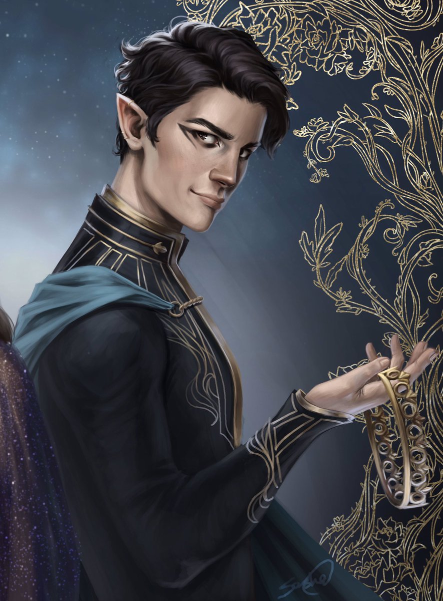 Just finished my first book character fan art! Very proud and super keen to do more! 
The characters belong to @hollyblack 
#judeduarte #cardangreenbriar #cardanandjude #cruelprince #wickedking #queenofnothing #bookfanart #fanart #faeries #digitalart