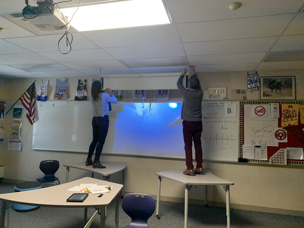 Doing some tech checks for OMS teachers. Thank you to our media director mr b for his help