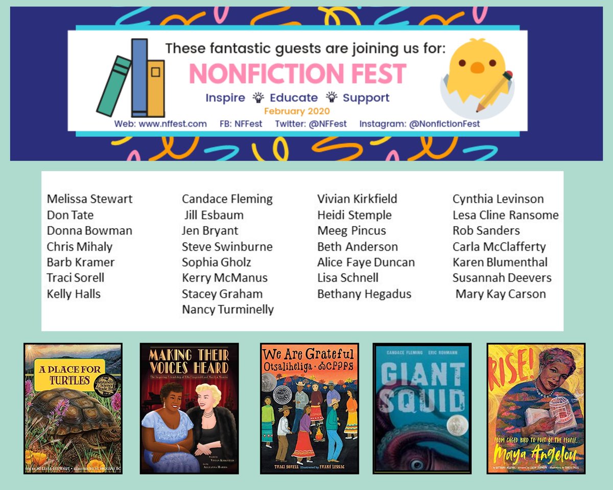mstewartscience's tweet photo. Just 3 days until @NFFest begins! To be eligible for prizes, make sure to register: 
https://t.co/zxSPeNnjVg

#kidlit #mglit #nonfiction https://t.co/zWvxIwxewE