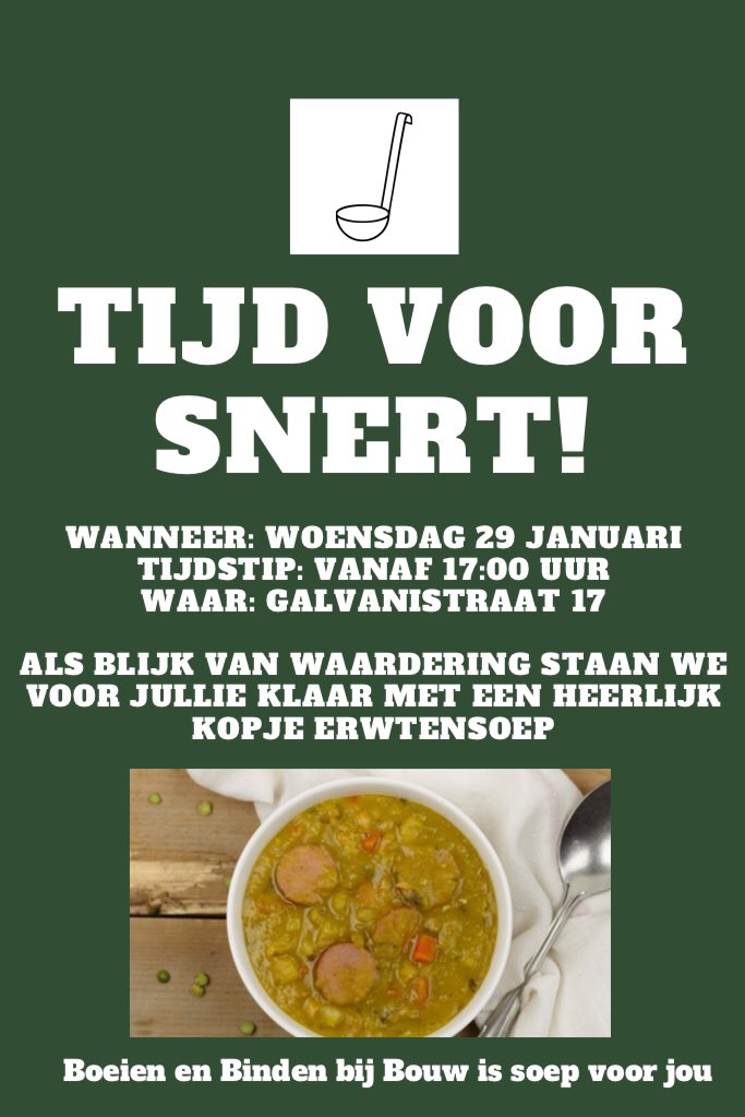 Voor alle collega’s is er Erwtensoep vandaag! #winter #erwtensoep