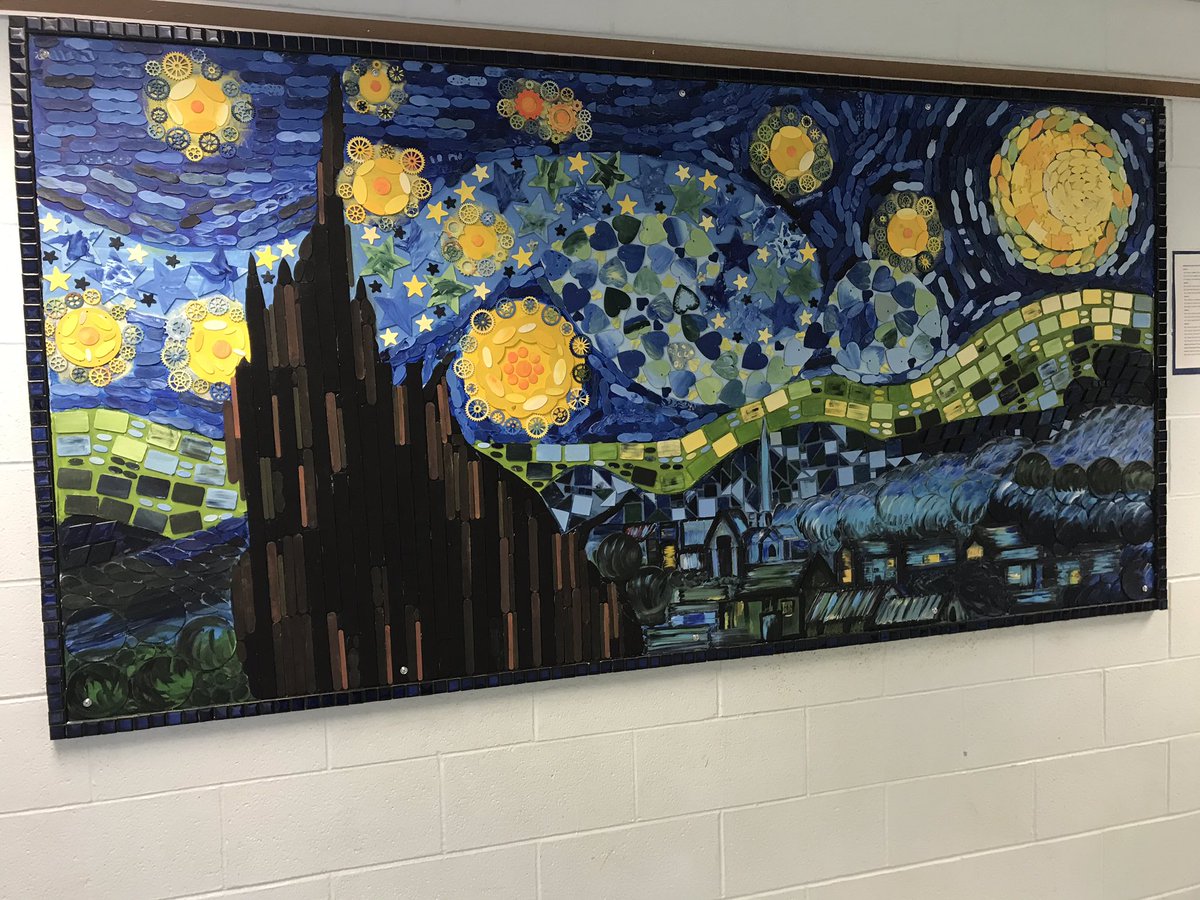 FlickerNorwood's tweet photo. The STEM mural has been installed. Thank you Mrs. Ticknor for designing and last year’s students and staff for contributing a piece. #WeAreNorwood https://t.co/J3LOQxkIny