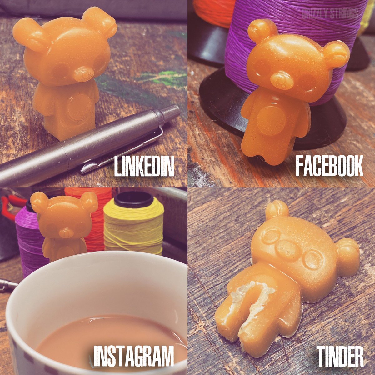 GrizzlyStrings's tweet photo. The @GrizzlyStrings Wax Grizzly Bear #DollyPartonChallenge! Who says we’re not too cool to jump on the latest Internet trends!?! https://t.co/7KjvOFvEZ7