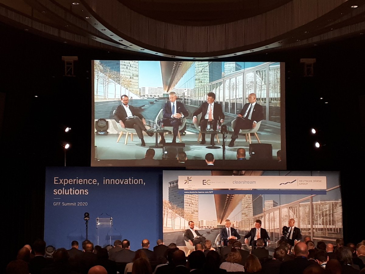 💡 Exploring current and future #CollateralManagement trends in #finance: #Clearstream Banking S.A. CEO Philippe Seyll and industry experts from @jpmorgan, @PirumSystems & @BNYMellon exchanging insights at the #GFFSummit.