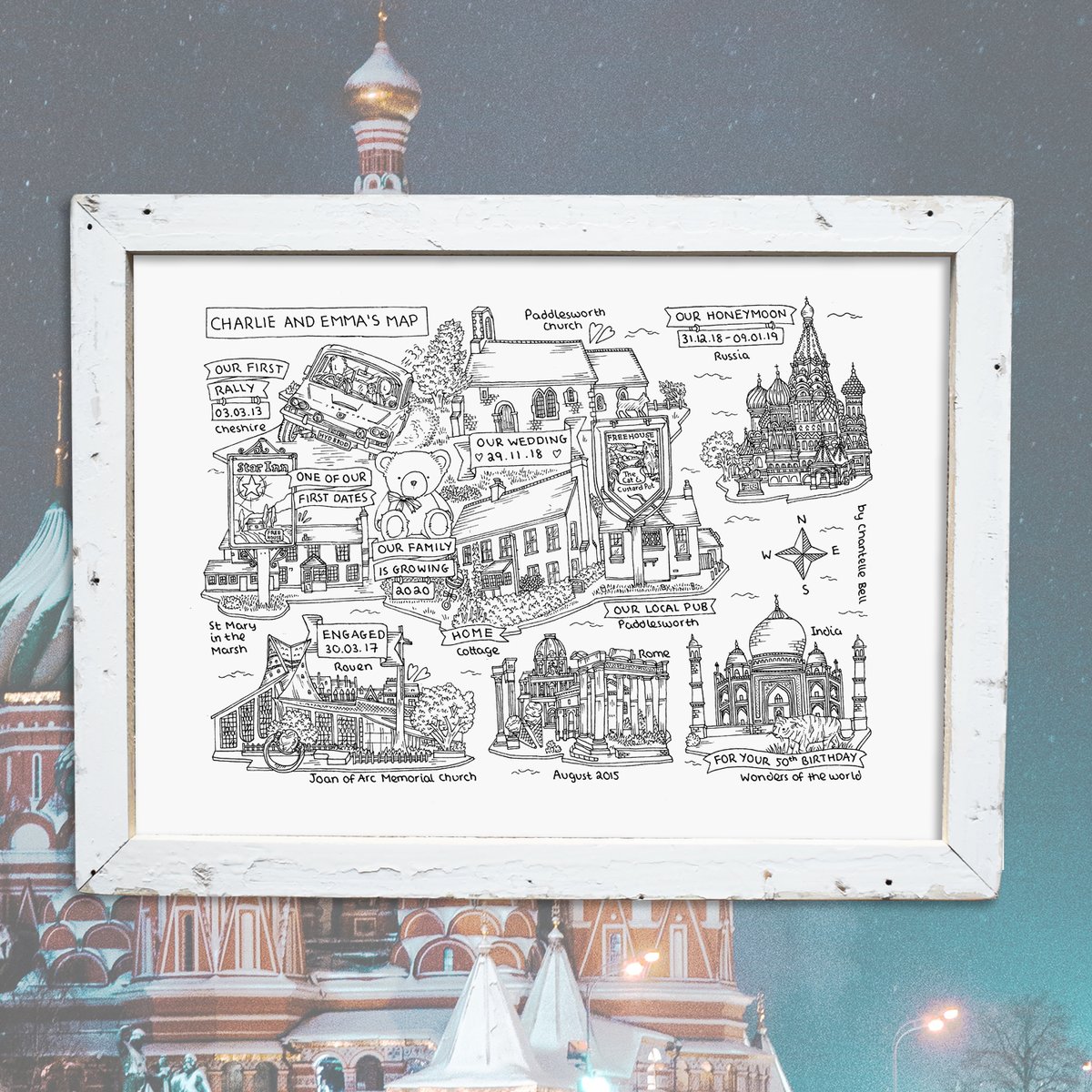 byChantelleBell's tweet photo. A 10 locations map from last week. This map showcases this couple's journey together β€οΈ #personalisedmap #map #personalisedpresent #CoupleGoals https://t.co/xwYUqxSxdH