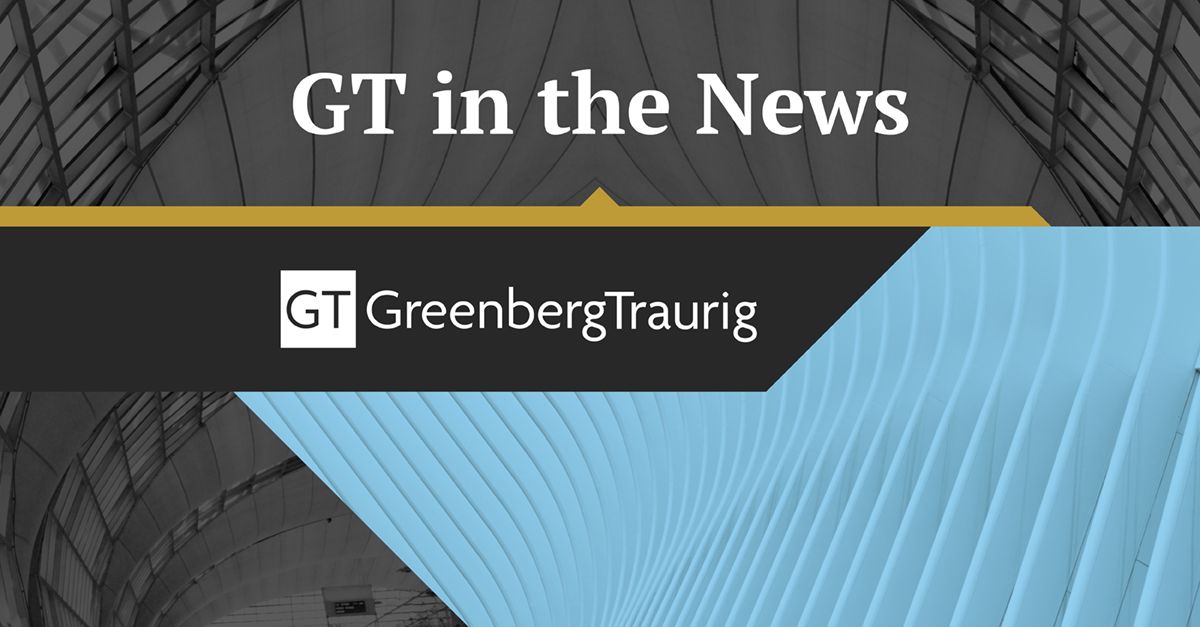 .<a href="/GT_Law/">Greenberg Traurig LLP</a> attorneys are featured in a Q&amp;A w/ <a href="/thelegal500/">The Legal 500</a>'s In-House Lawyer about the state of M&amp;A and financial crime. Read their insights here: buff.ly/314dRua <a href="/bazv/">BarryVitou</a> <a href="/KaraBombach/">Kara Bombach</a> #legaltrends #corporatelaw <a href="/GTLawLondon/">GT London</a>