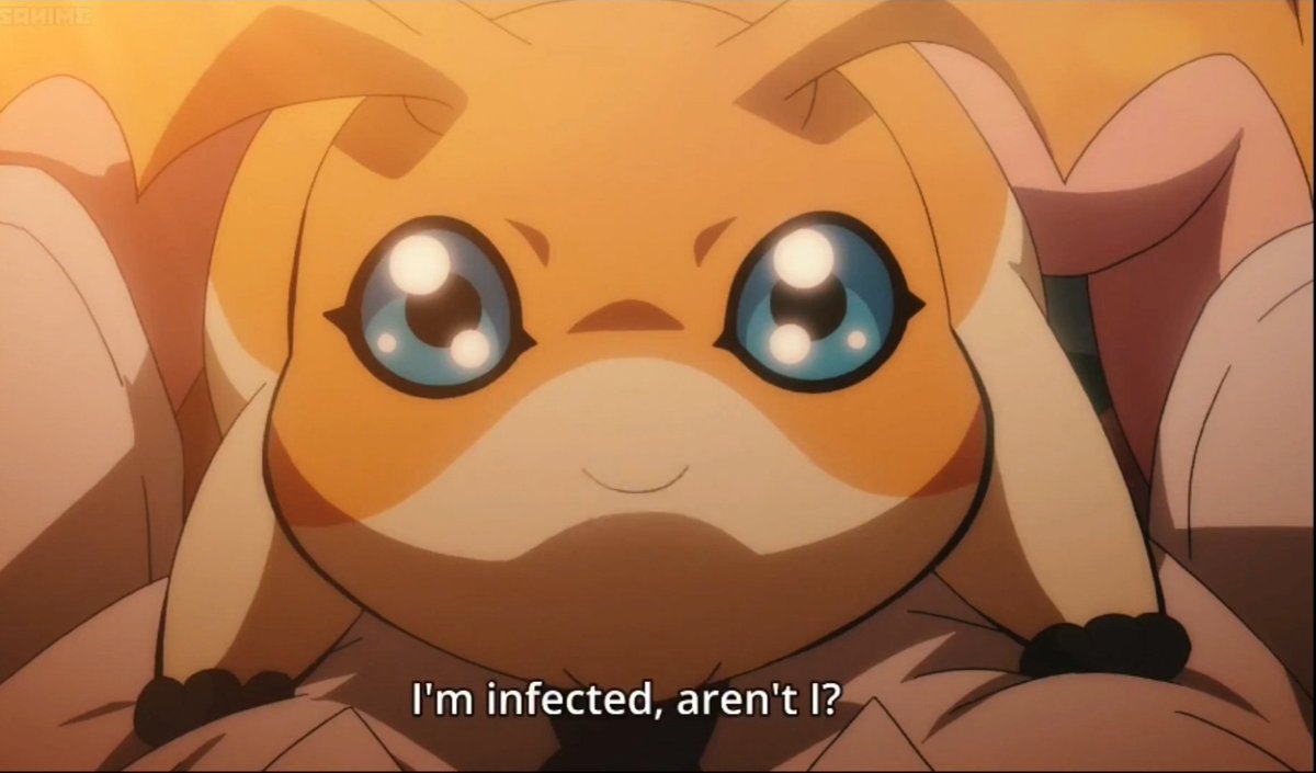 Digimon_Digi's tweet photo. Hey.. Takeru? I'm infected aren't I.. *silence* just like I thought!
TK: Patamon... you...
P: if I get violent.. finish me off.. I don't want to make everyone sad...
TK: no way I can do that
P: I'm at peace with it.. sorry I know it will make you sad..

https://t.co/YV56PdSpcL