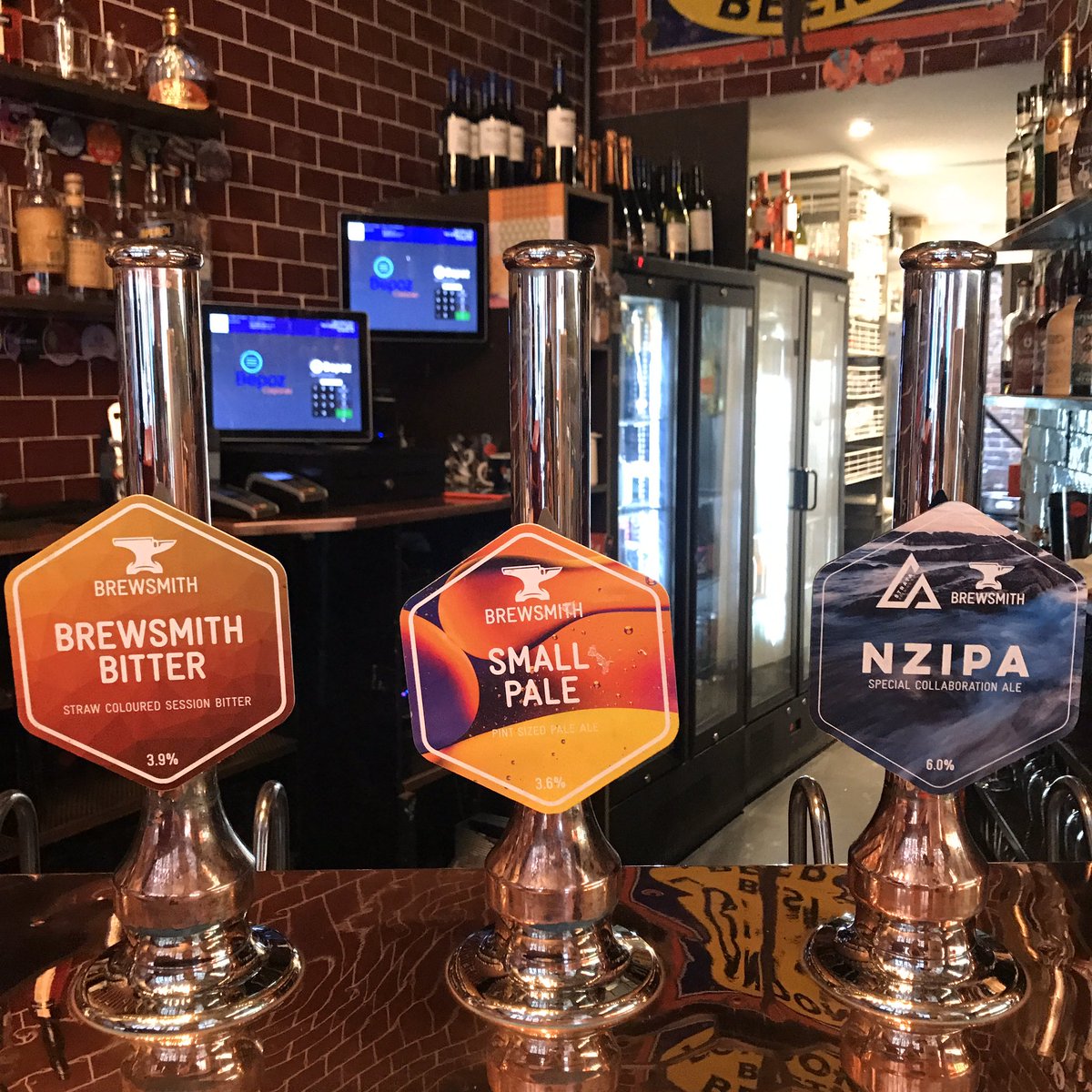 CraftBeerCoSW9's tweet photo. Today’s cask line up features @BrewsmithBeer @RedemptionBrew and @atombeers. Cheers to that! 🍺 https://t.co/7o6SyXA4fo