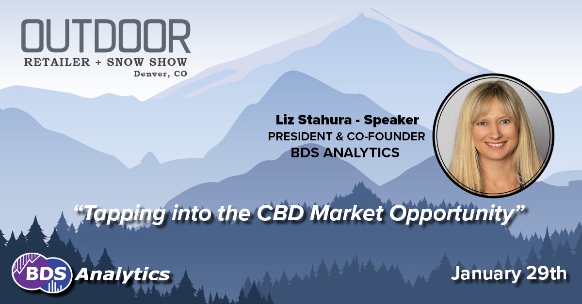 BDSA_Insights's tweet photo. #BDSAnalytics is presenting at the Outdoor Retailer Snow Show!
🎤Don't miss "Tapping into the CBD Market Opportunity" with our President & Co-Founder - Liz Stahura from 11:00 - noon!
💥CBD+Wellness Area 💥Booth 57028-UL
Want to learn more? Check out https://t.co/nBto7ryTJY https://t.co/13I8sWS1vT