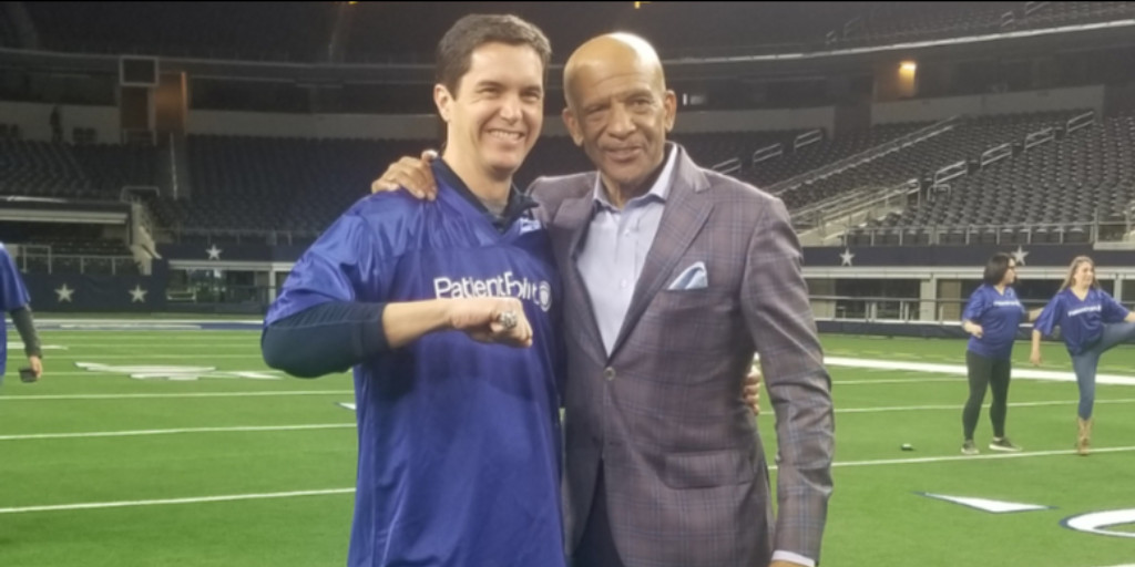 patientpoint's tweet photo. ✔️Met NFL legend @88DrewPearson. 
✔️Got inspired. 
✔️Joined the @dallascowboys for the night.

Our sales teams checked all three off their bucket lists last night at @ATTStadium. 

What a night! #TeamPatientPoint #dallascowboys
@MikeCollette @LindaRuschau https://t.co/CiswG2q8Sz