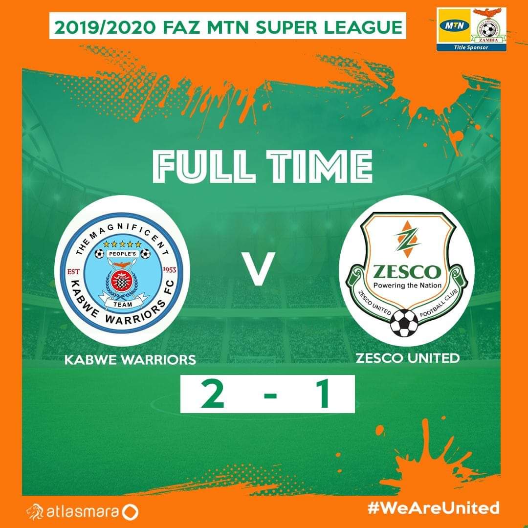 Zesco United Fc On Twitter Full Time Scores