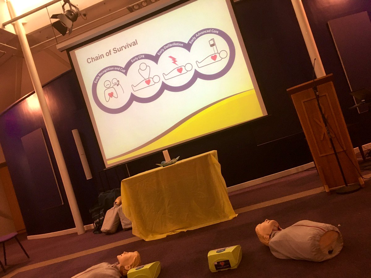 SJAC_Steve's tweet photo. A busy few weeks in #Wrexham over 800 secondary school pupils trained across the county in #CPR and using a #defib #firstaidforeveryone #chainofsurvival @savealifecymru https://t.co/Nqc7QHtRak