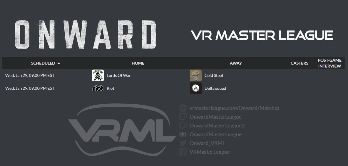 Onward VR Master League tweet media