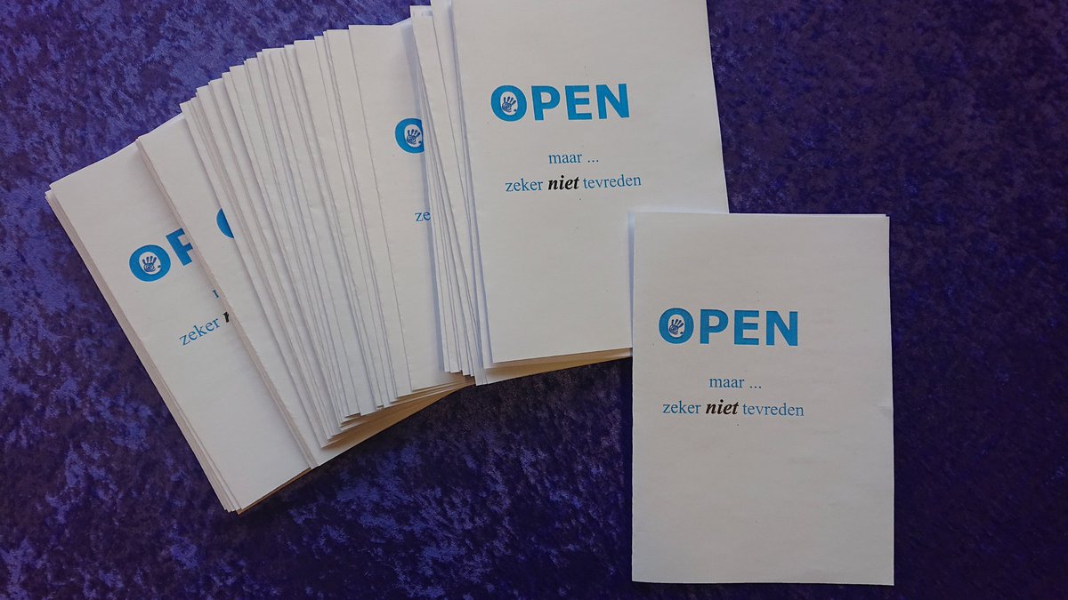 OPEN.. maar zeker niet tevreden!

We openen onze deuren en voeren actie, want ook het positieve moet gezien worden!
Neem plaats en ervaar het werken in het onderwijs.

Kom langs op 30 of 31 januari tussen 08.30 - 14.00 uur.
Montessorischool Jan Vermeer, Maria Duystlaan 2, Delft