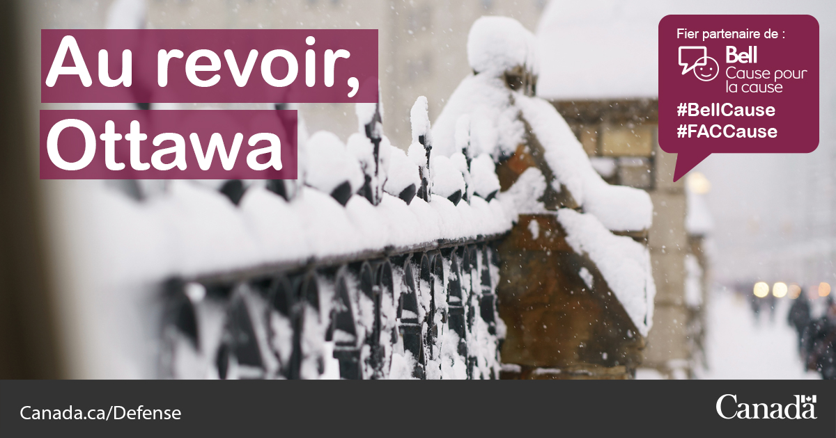ForcesCanada's tweet photo. Gens d’Ottawa, merci d’avoir pris part à la discussion d’aujourd’hui. Poursuivons la conversation et faisons connaître les ressources pour informer &amp; soutenir les personnes qui peinent à accéder aux services en #santémentale: https://t.co/3SNREzT1wx #BellCause https://t.co/rLmwtB6zjY