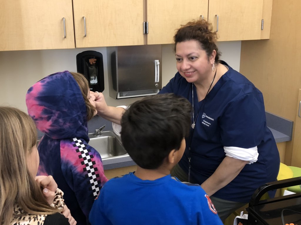 StemPasd's tweet photo. Thank you to Alicia, Kathy and Randa from Penn State Hershey Medical Center for sharing their expertise on brains with our @pinestreetelem second graders today! #realworldstem https://t.co/JR0MDpXsho