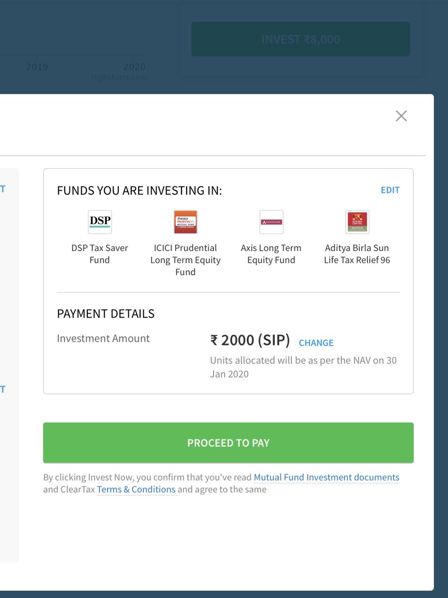 dinarajas's tweet photo. According to @cleartax_in, ₹8000 = ₹2000. Regardless of whatever the amount you select to invest, they just allow you to invest only ₹2000. I hope they don't give back only ₹2000 when someone exits mutual funds.🤦♂️#LostOneCustomer https://t.co/ZDzcyyMCUw