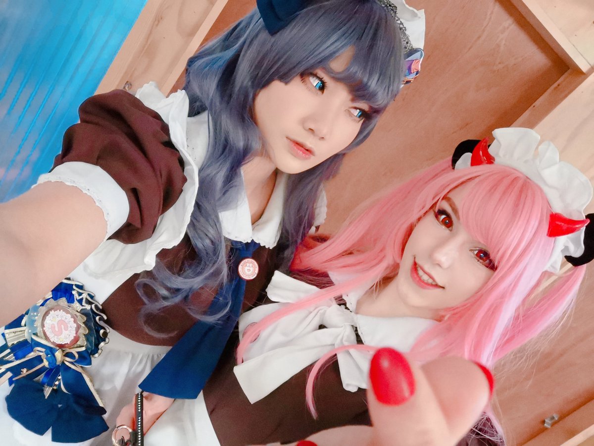 moe_khao's tweet photo. Today is Achi-san's Birthday. She is a rather strange one isn't she? A self proclaimed idol whomst is allergic to the cold... https://t.co/rKMG2vuxIV