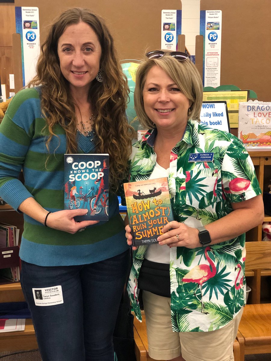 lakeschools's tweet photo. It’s “Celebrate Literacy Week” in Florida public schools @SSESBlackBears started their adventure by have award-winning author Taryn Souders present books to students during the day and lead a book signing and author chat during the book fair Monday evening! https://t.co/6b8Qfxmn0o