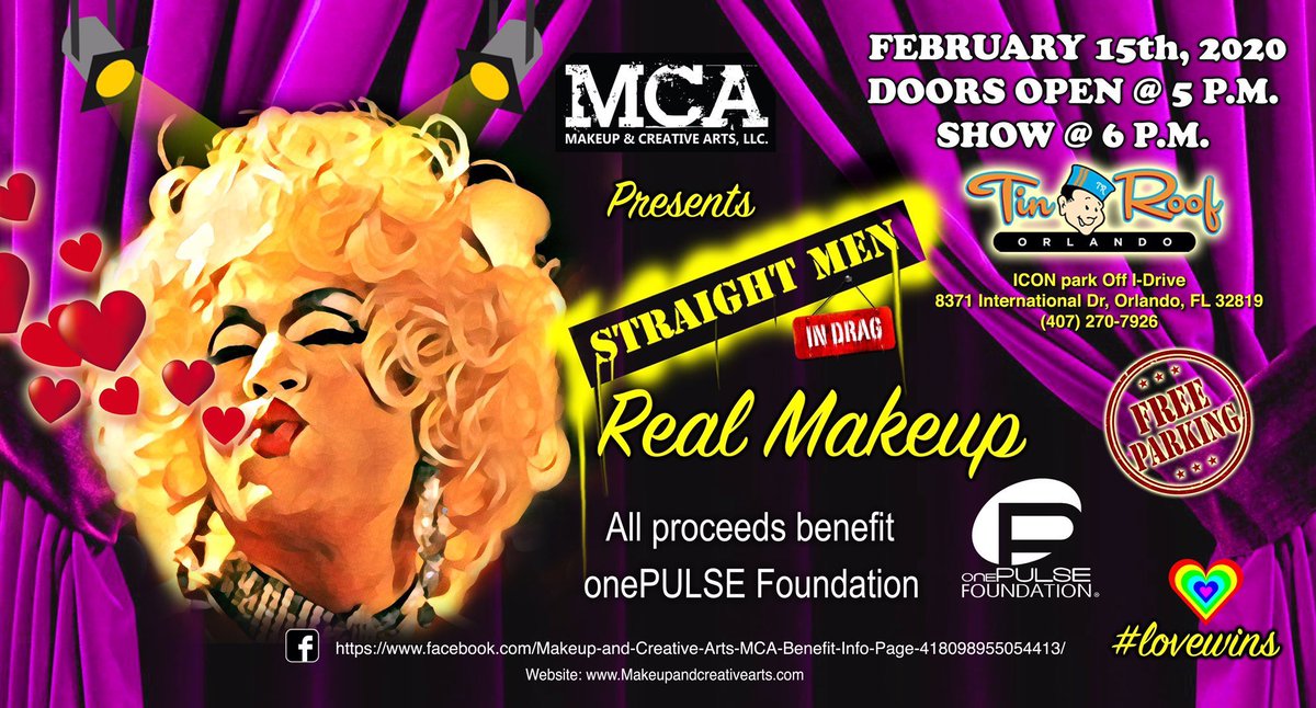 lgwinfl's tweet photo. @LanaParrilla MCA is hosting our 3rd #StraightMenRealMakeup event to help PULSE build the Memorial & Museum in Orlando. ALL proceeds benefit the https://t.co/czlK3iI3Oq Please write SMRM in the “in tribute to” field so we can track what #SMRM has raised for this great cause #PulseOrlando 🌈 https://t.co/Sl429XkBIJ