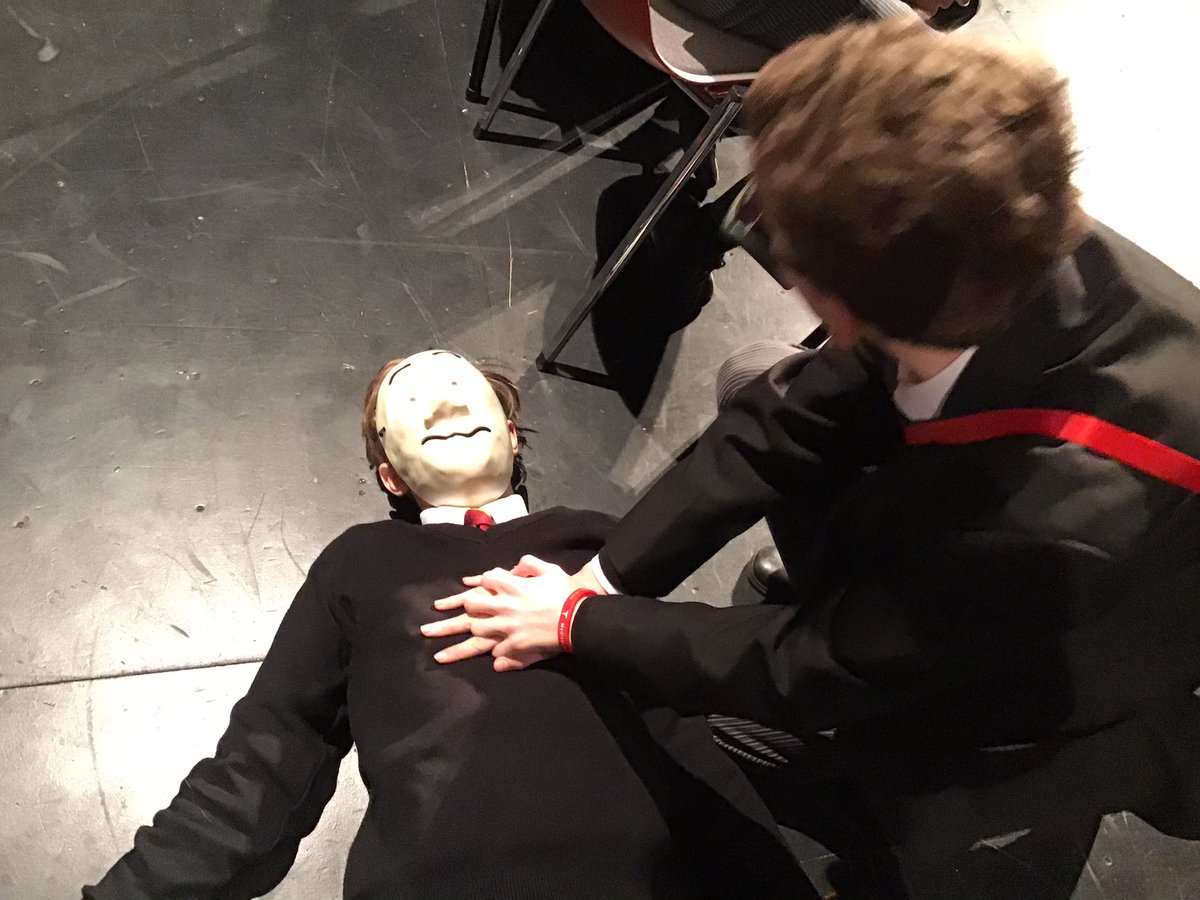 DownsideCreate's tweet photo. 3F experiment with masked and unmasked character work during their Drama lesson. @downsideschool @BSAboarding #iloveboarding https://t.co/0AsSExFXko