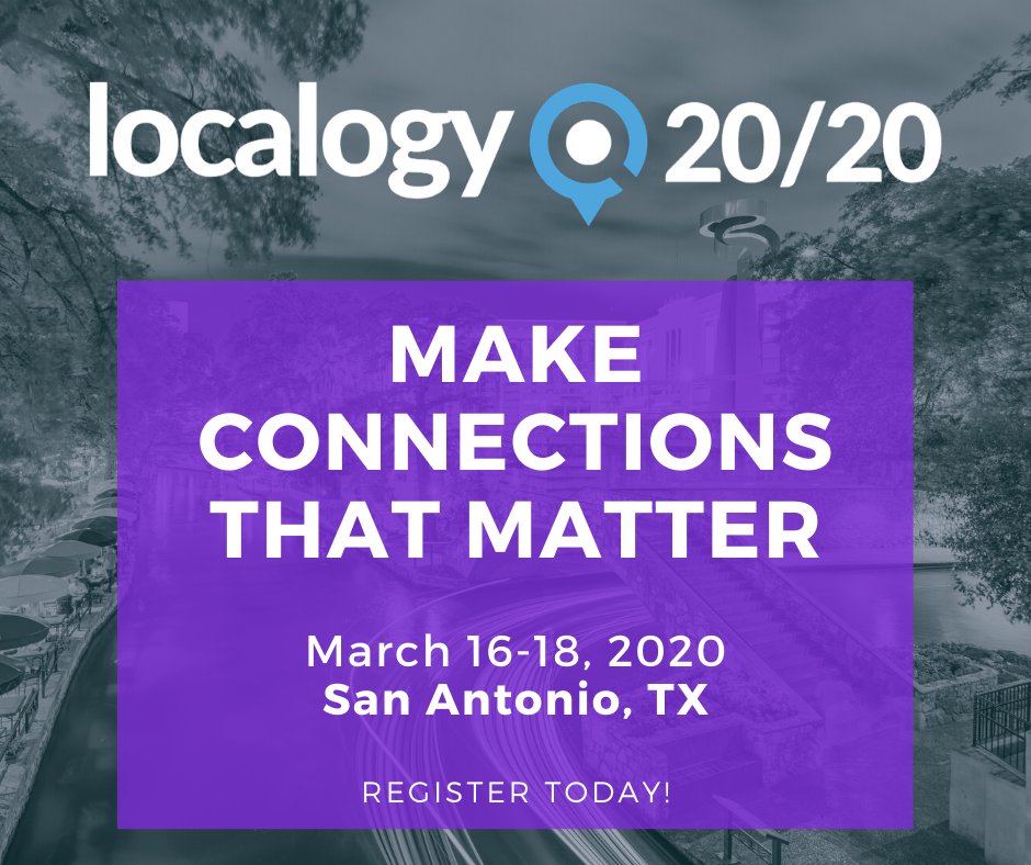 think_localogy's tweet photo. #Localogy2020 is the premier event for agencies looking to enhance their expertise, expand their service offerings, grow their book of business and remain relevant in 2020 and beyond. Register Today! https://t.co/cD3XgcQKUy https://t.co/0TGkI6Akqj