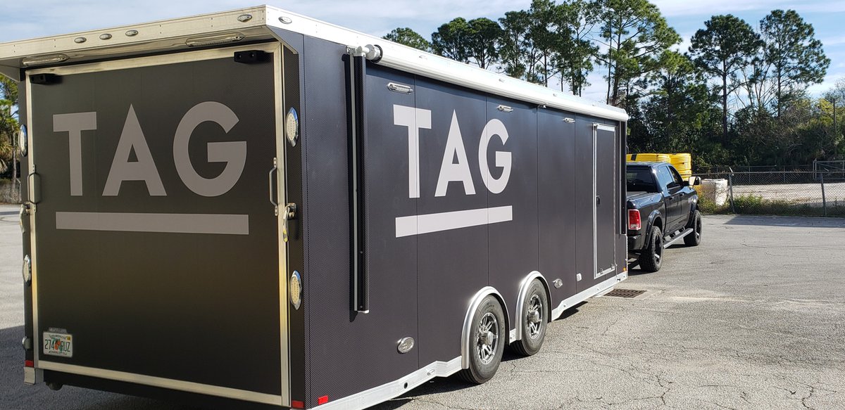 DMEVisual's tweet image. Thomas Gruber Racing loved the first carbon fiber wrap we did for them so much they brought another trailer in to be wrapped. 

#largeformatprinting #Trailerwraps #ThomasGruberRacing