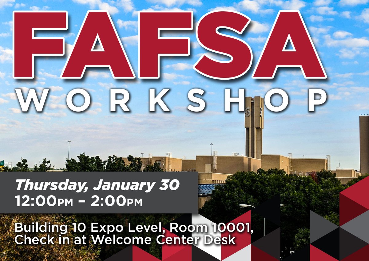 SinclairCC's tweet photo. Let us help you complete your FAFSA! 

Join us on Thursday, January 30 from 12pm-2pm in Building 10, Room 001 to meet with a financial aid staff member and receive assistance in completing your FAFSA paperwork! 

Visit https://t.co/qdI8WzDuZe to learn more! https://t.co/6KGnfo1690