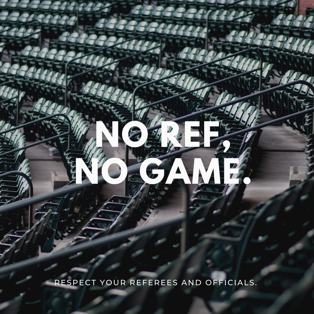 SportManitoba's tweet photo. Officials play an essential role within sport and without them, sport would not be possible. 

Keep an eye out for our #NoRefNoGame campaign to hear first-hand stories from Manitoba officials.

Remember to always respect your officials because without them, there is no game. https://t.co/kWOyZBBZGA