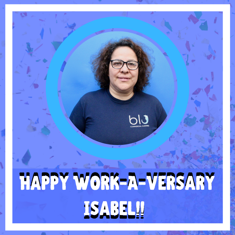 BluCleaning's tweet photo. Happy Work-A-Versary to another great splash technician of ours, Isabel!!
•
Today marks her second year with the Blu Crew!! 🌊
•
Celebrate with us and wish her a great day!! ⭐️
•
https://t.co/i3vkHhTyYw
•
#anniversary #blucleaning #secondyear #blucrew #splashtech #chicago https://t.co/qa5dcqsJvo