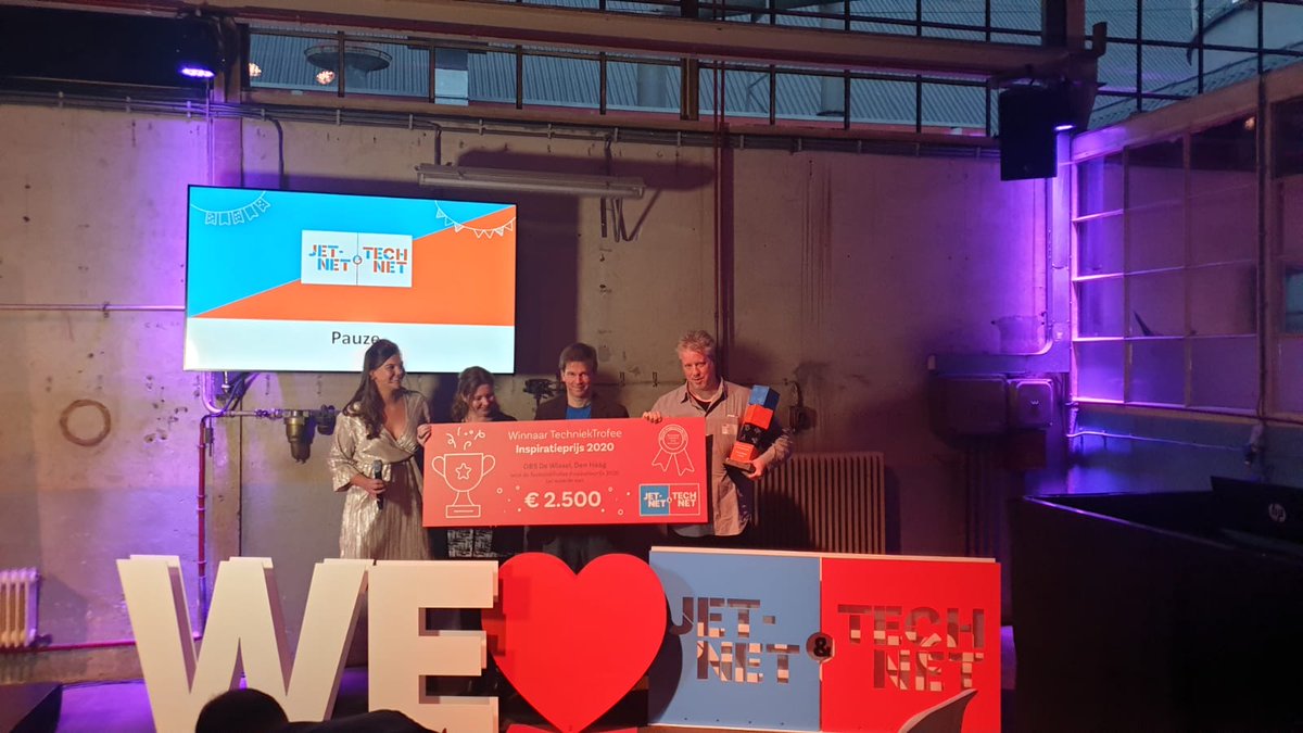 Tromgeroffel... de winnaar van de #TechniekTrofee Inspiratieprijs 2020 met ‘het meest inspirerende idee voor W&amp;T-onderwijs’ is... Basisschool De Wissel in Den Haag! Gefeliciteerd! 🥳