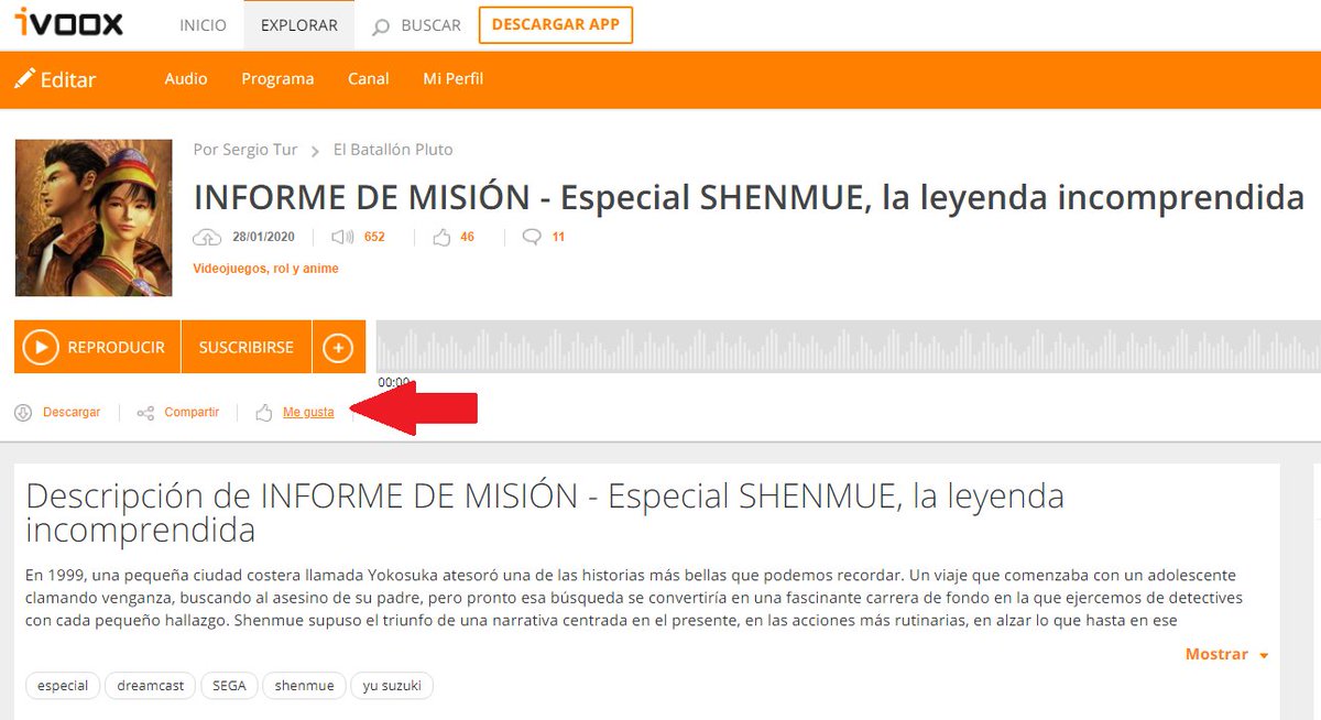 elbatallonpluto's tweet photo. @KochMedia_es SORTEAMOS una copia de SHENMUE I &amp; II (PC) para celebrar el especial.

Solo tienes que:
➡️ Dar RT a este tweet
➡️ Dar "Me gusta" al audio: https://t.co/qz4vICezTN

(Hasta el 02/02/19) https://t.co/dTnEIATql5