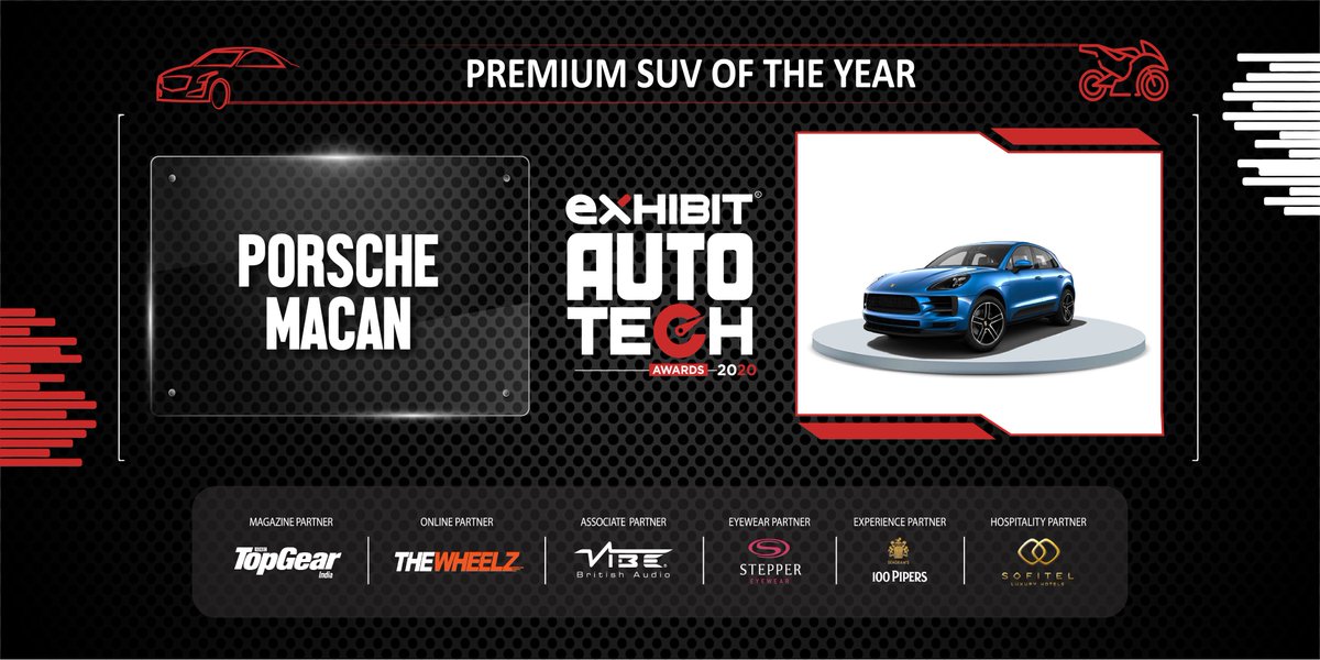 exhibitmagazine's tweet photo. Porsche Macan takes is away the award for Premium SUV of the Year #ExhibitAutoTechAwards @Porsche_India https://t.co/WLhtvK6pGc