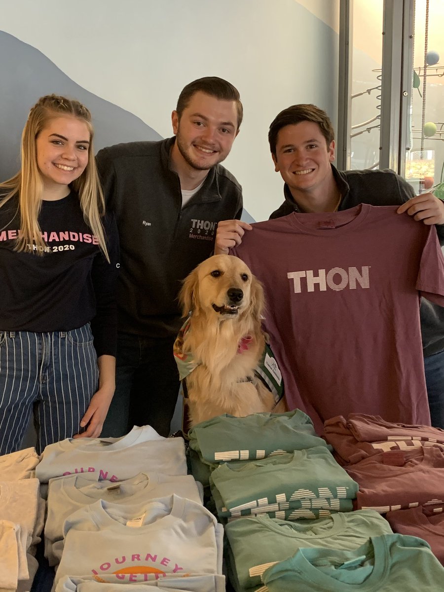 fourdiamonds's tweet photo. @THONStore is at @PennStHershey from now until 3 p.m.! Stop by the Children’s Hospital or Academic Support Building to get the latest gear for #THON2020! Facility Dog Becky appreciates your support too. ❤️ https://t.co/oEXQ9Eki3O