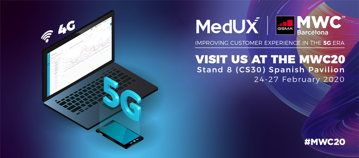 CASEonIT's tweet photo. Esta vez tampoco podíamos perdernos el #MWC20... ¡Ven a vernos! Estaremos presentado datos de Calidad de Experiencia en redes #4G y #5G. ¡Te esperamos del 24 al 27 de febrero en el stand 8 (CS30)! #SpainMWC @redpuntoes @MWCapital https://t.co/DgTdhWKvcR https://t.co/2sGSNVwIEd